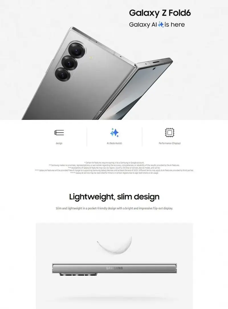 Samsung Galaxy Z Fold6 6 Samsung Galaxy Z Fold6