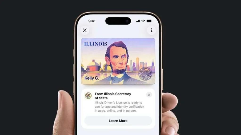 Apple Wallet ID Illinois iPhone