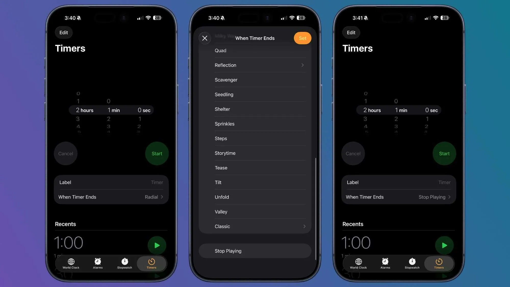 Timers Stop Media Playback Timers stop media playback