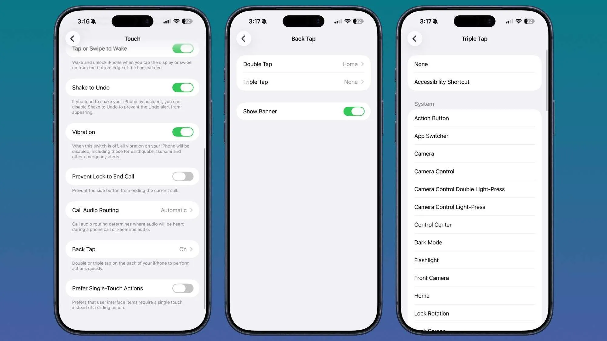 Back Tap Options On The Iphone Back tap options on the iPhone