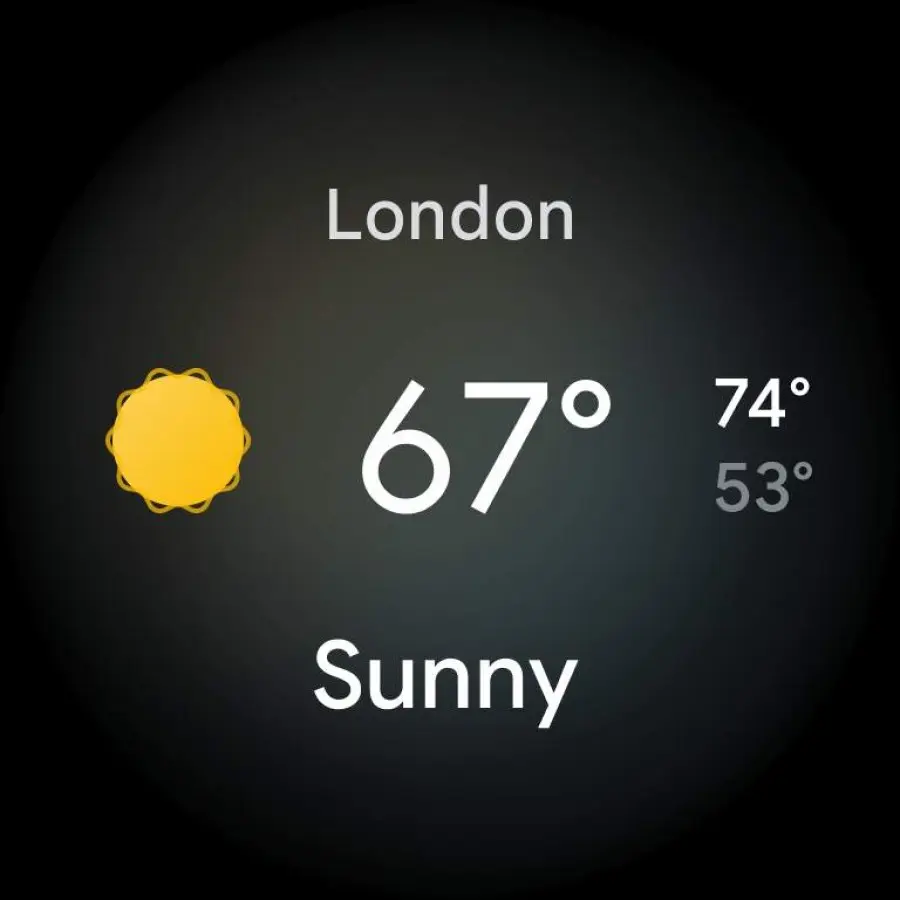 Google Pixel Watch 10 Android weather app