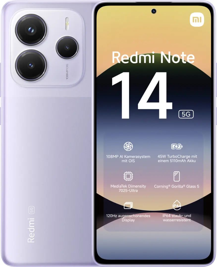 Xiaomi Redmi Note 14 5G 3 Xiaomi Redmi Note 14 5G lavender purple
