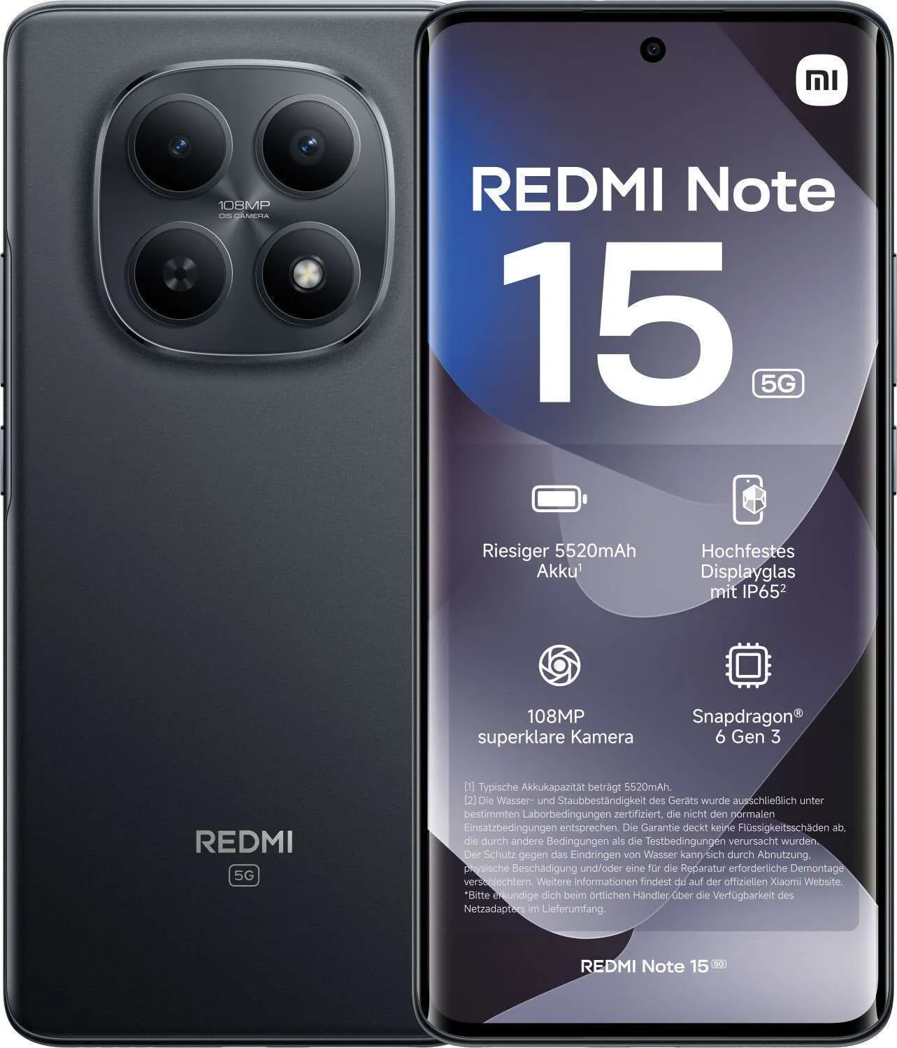 Xiaomi Redmi Note 15 5G 1 Xiaomi Redmi Note 15 5G Black